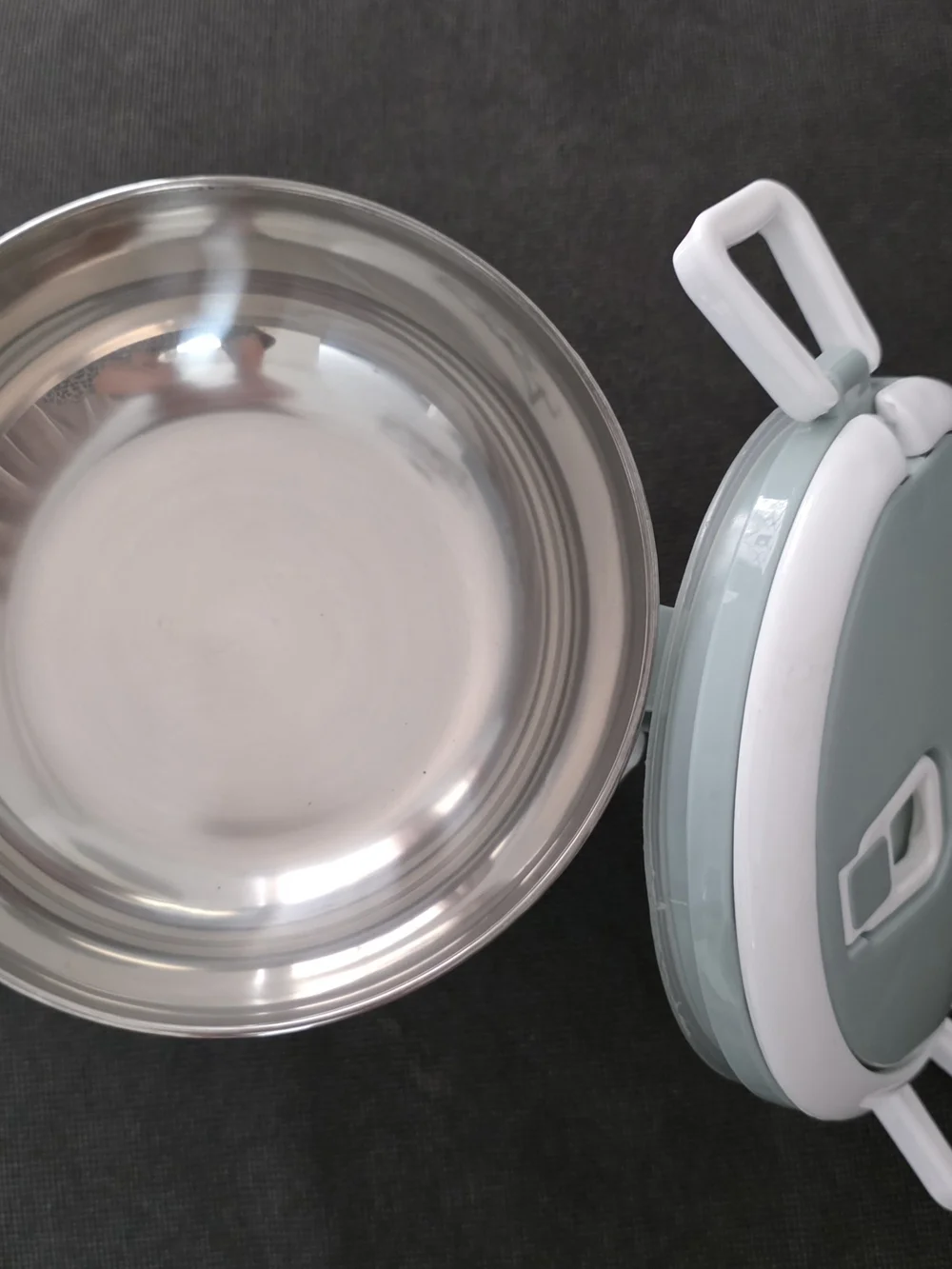 Brand Lunch Box - Light Gray Stackable Food Container